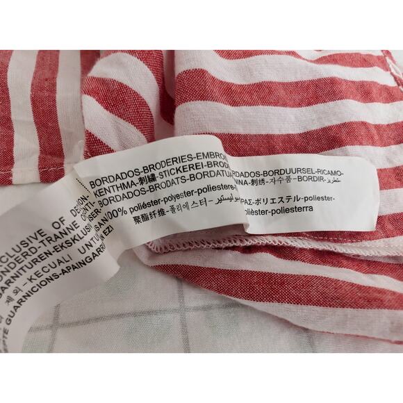 Zara trf collection tasseled red and white striped cotton tank top size small - Picture 10 of 12